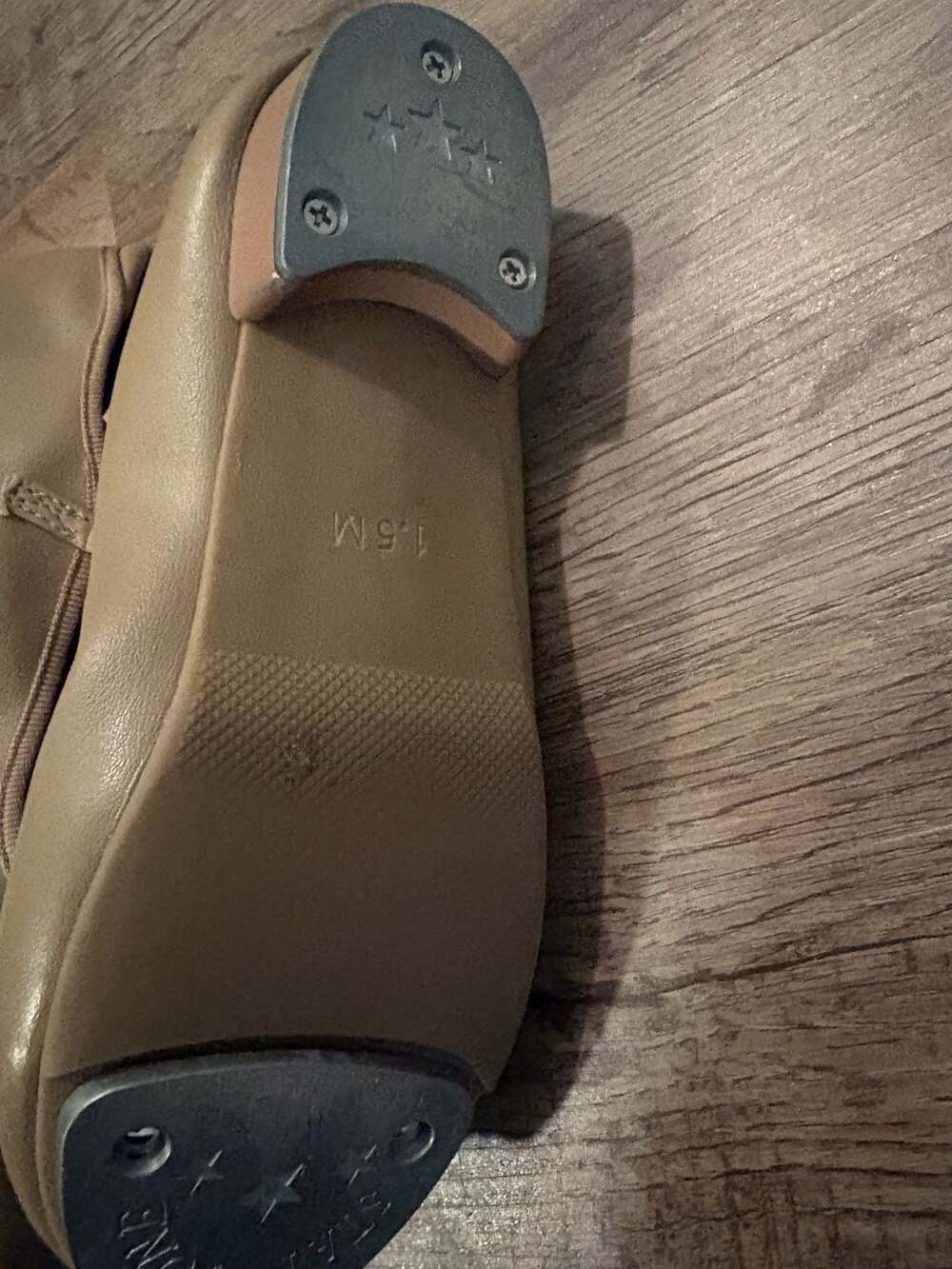 Steinmetz Kids Tap Shoes Tan Size 1.5M - Picture 5 of 5